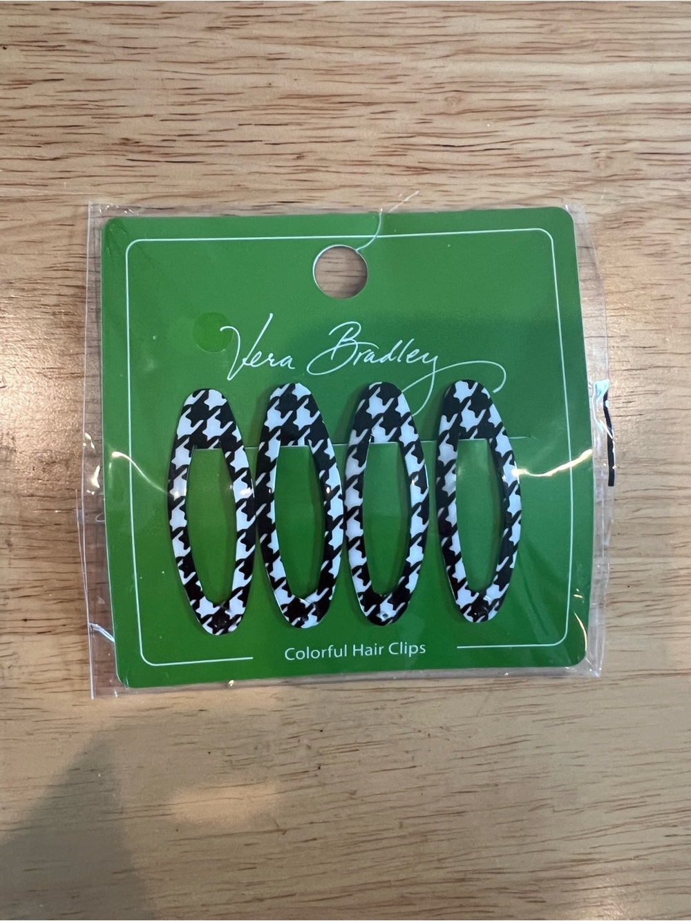 Vera Bradley Hair Clips “Midnight Houndstooth”